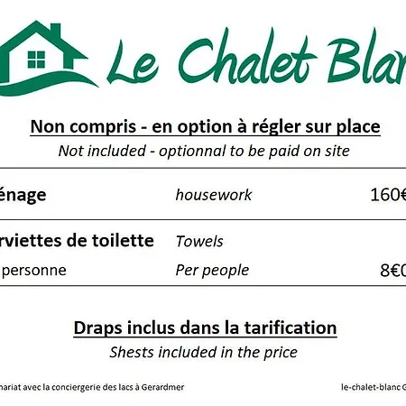 Le Chalet Blanc - Jacuzzi / Piscine / Sauna Gerardmer Exterior photo